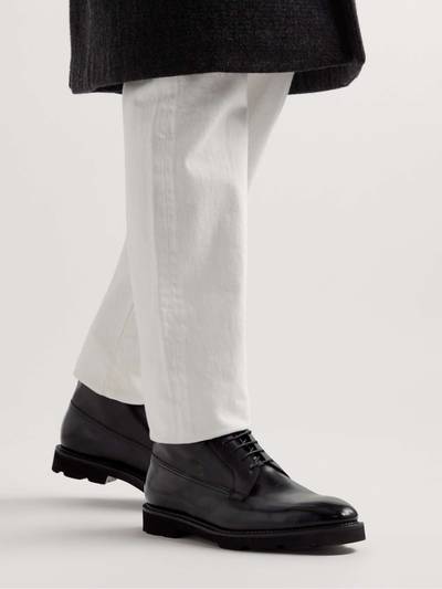John Lobb Adler Faux Shearling-Lined Polished-Leather Boots outlook