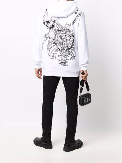 PHILIPP PLEIN logo-print cotton hoodie outlook