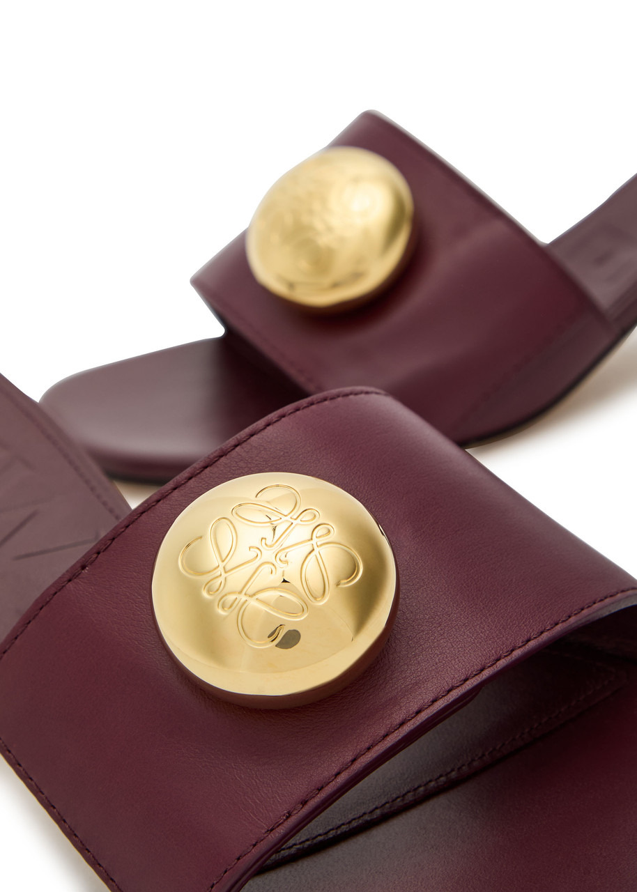 Loewe Pebble Slide 45 Leather Mules - 4