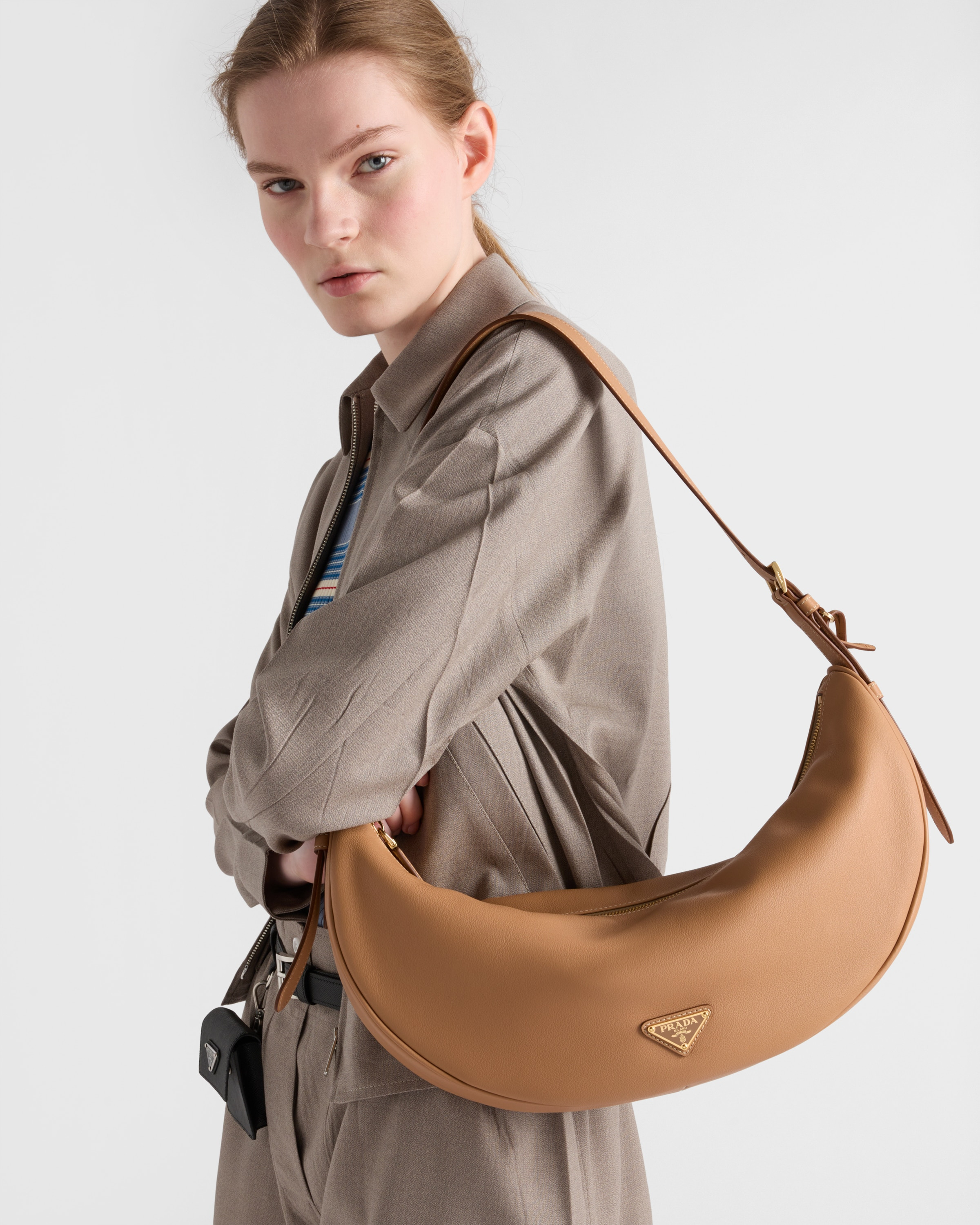 Prada Demi-lune large leather shoulder bag - 2