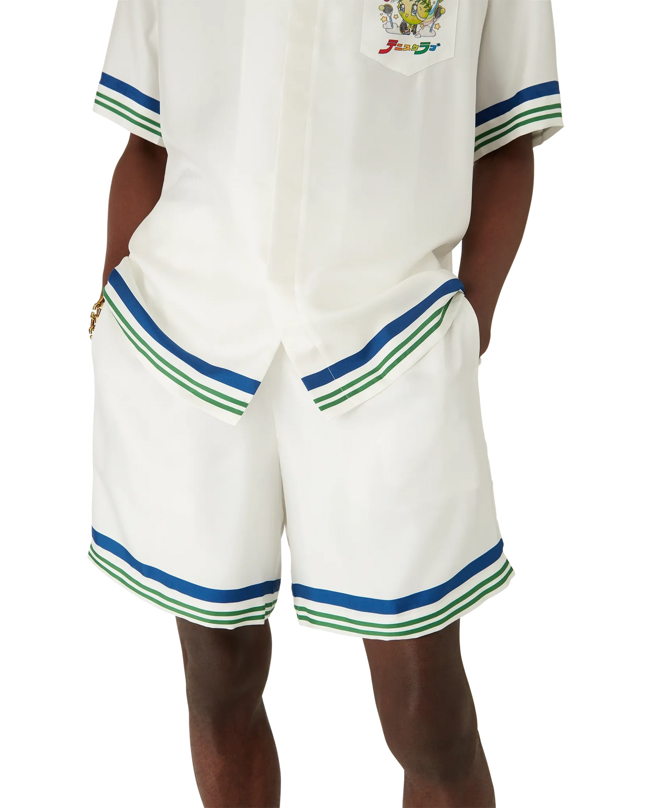 Tennis Club Icon Silk Twill Shorts | Casablanca Paris - 2