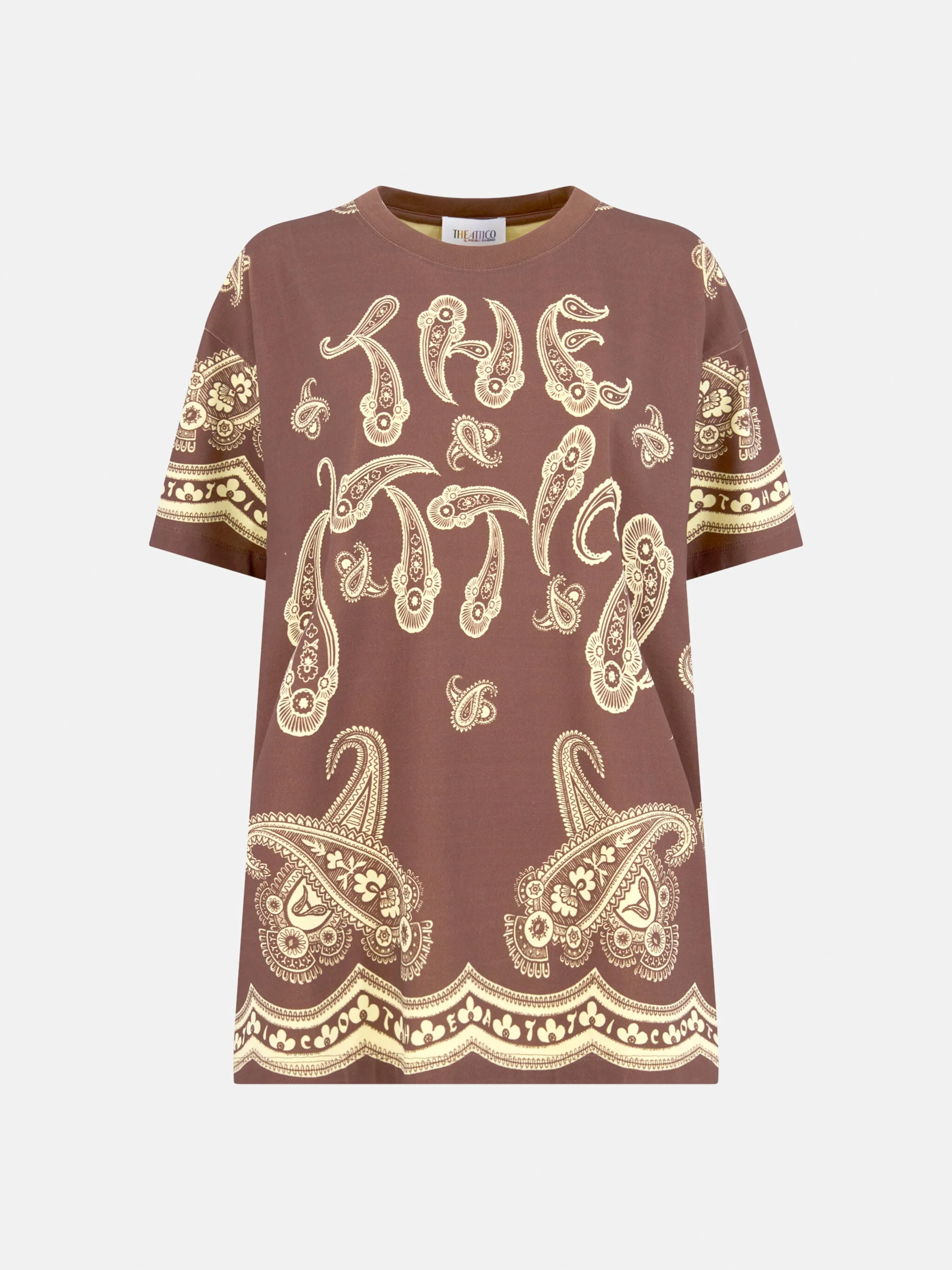 DARK BROWN AND YELLOW T-SHIRT - 1