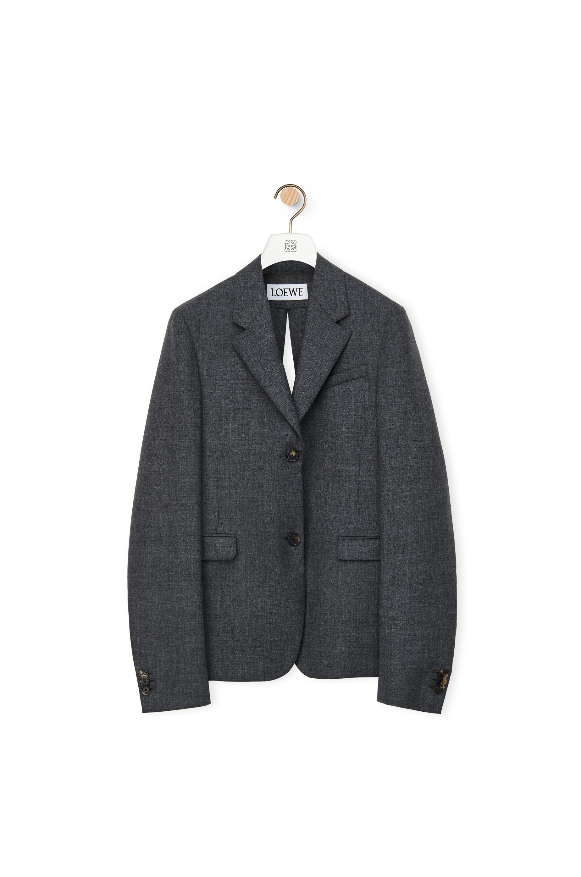 Tailored jacket in textured wool - 1