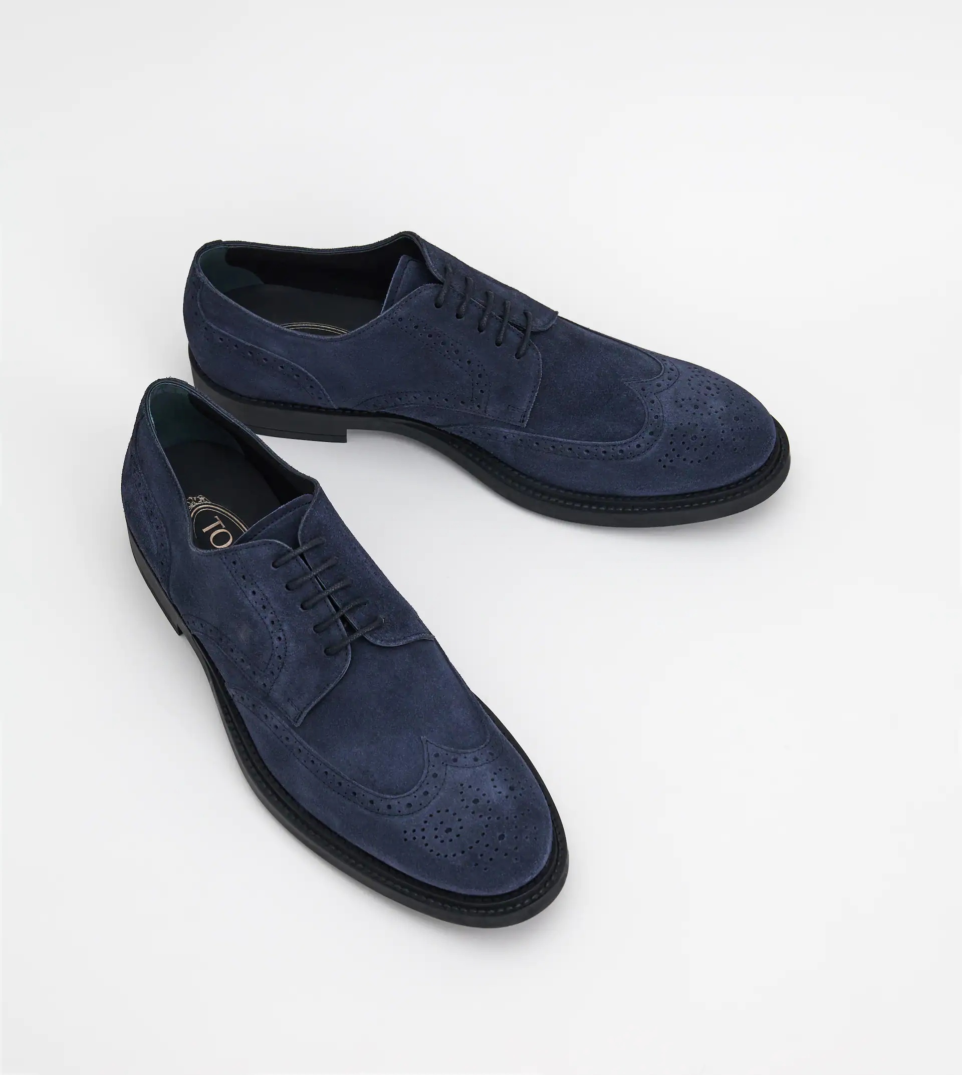 LACE-UPS IN SUEDE - BLUE - 3