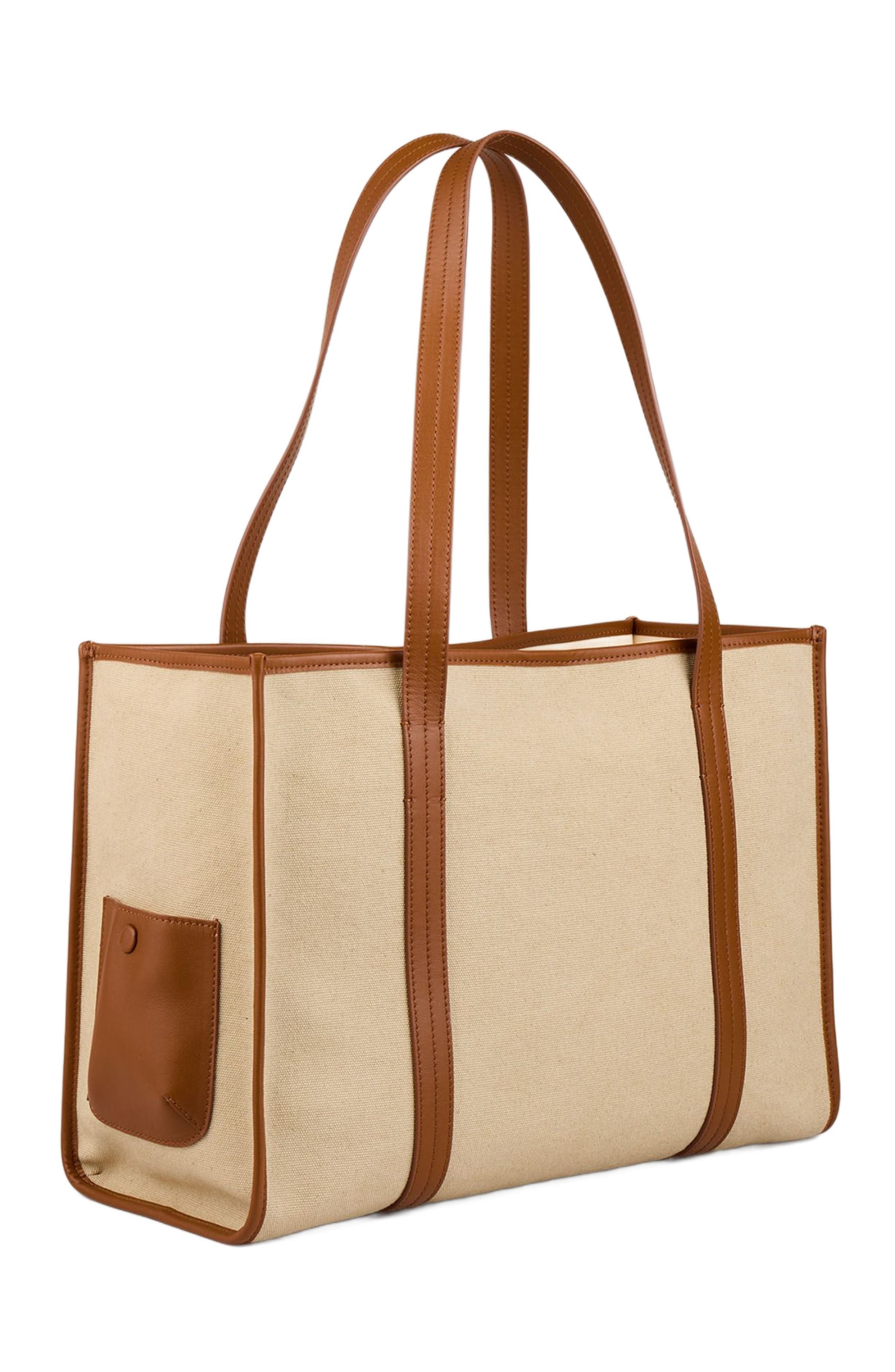 SANDRO Canvas shopping bag in Beige at Nordstrom - 2