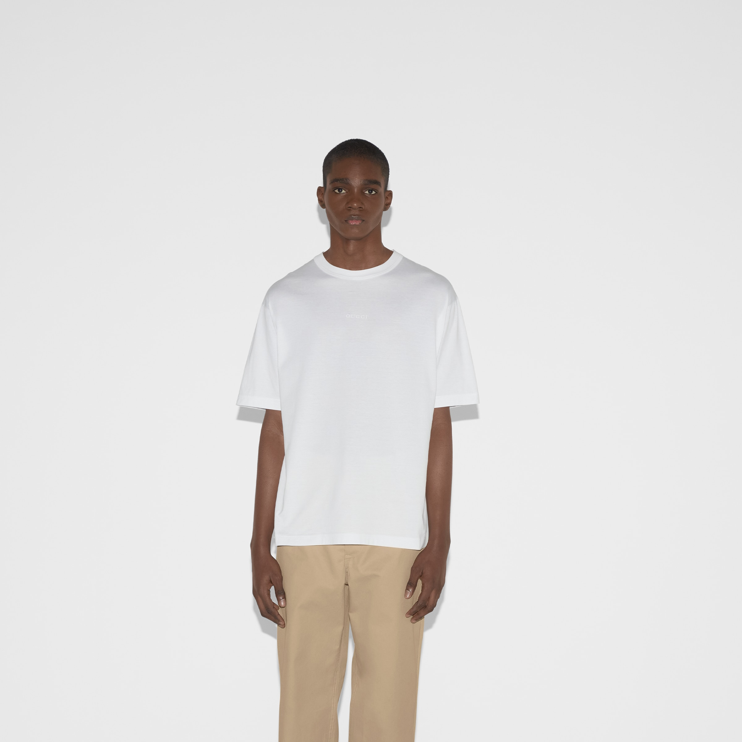 Cotton jersey T-shirt with embroidery - 3