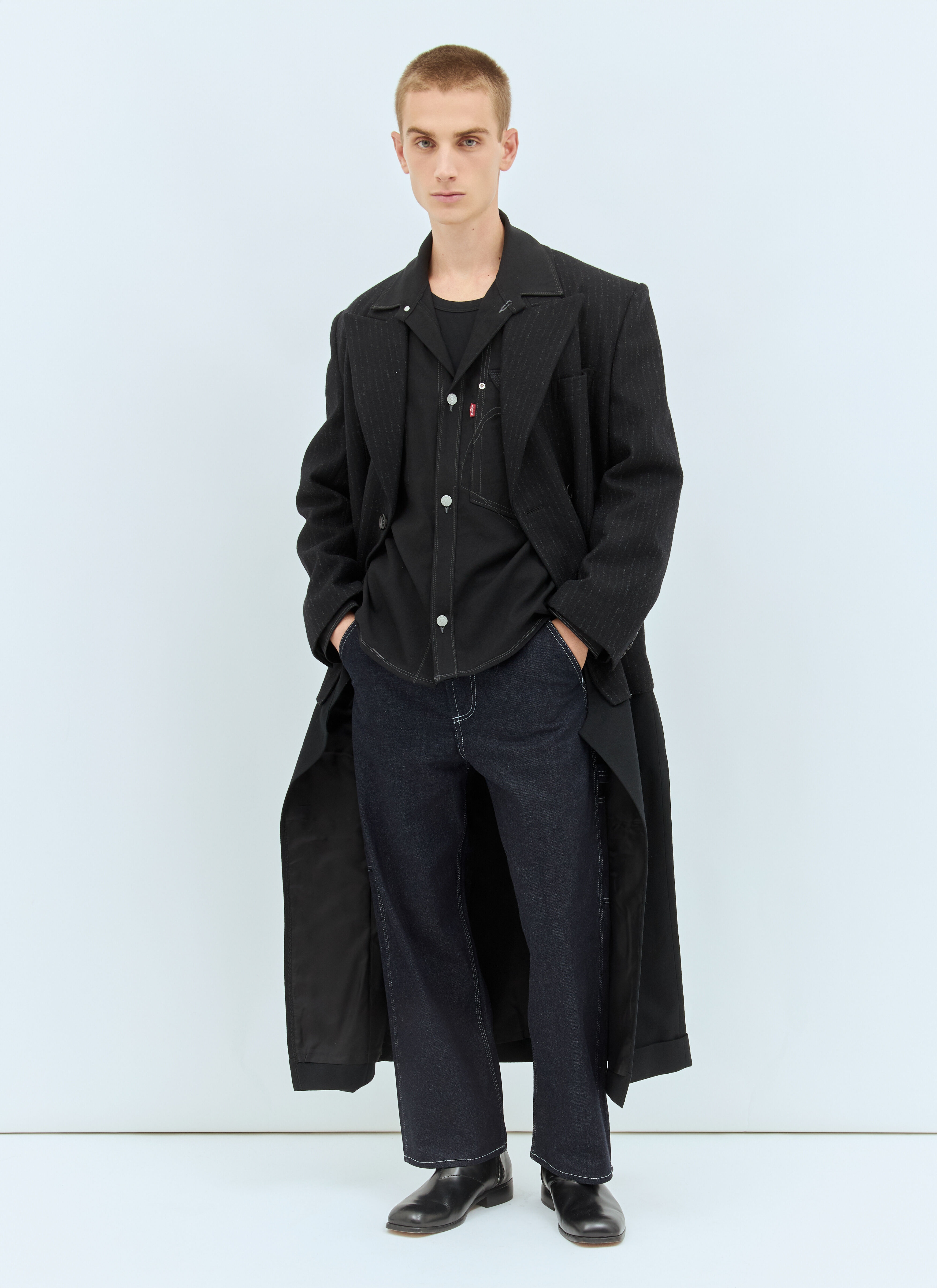 Topstitched Wool-Blend Jacket - 2