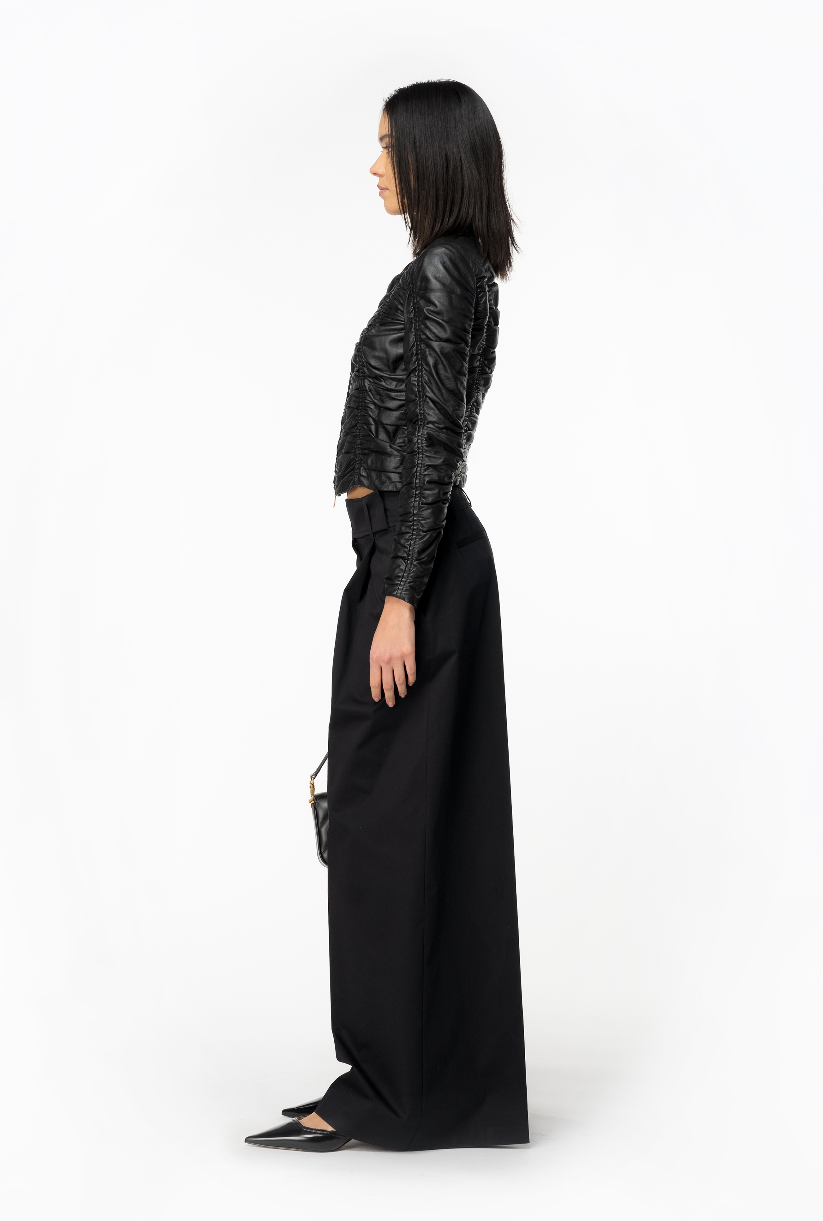 EXTRA-WIDE TROUSERS IN TECHNICAL SATIN - 4