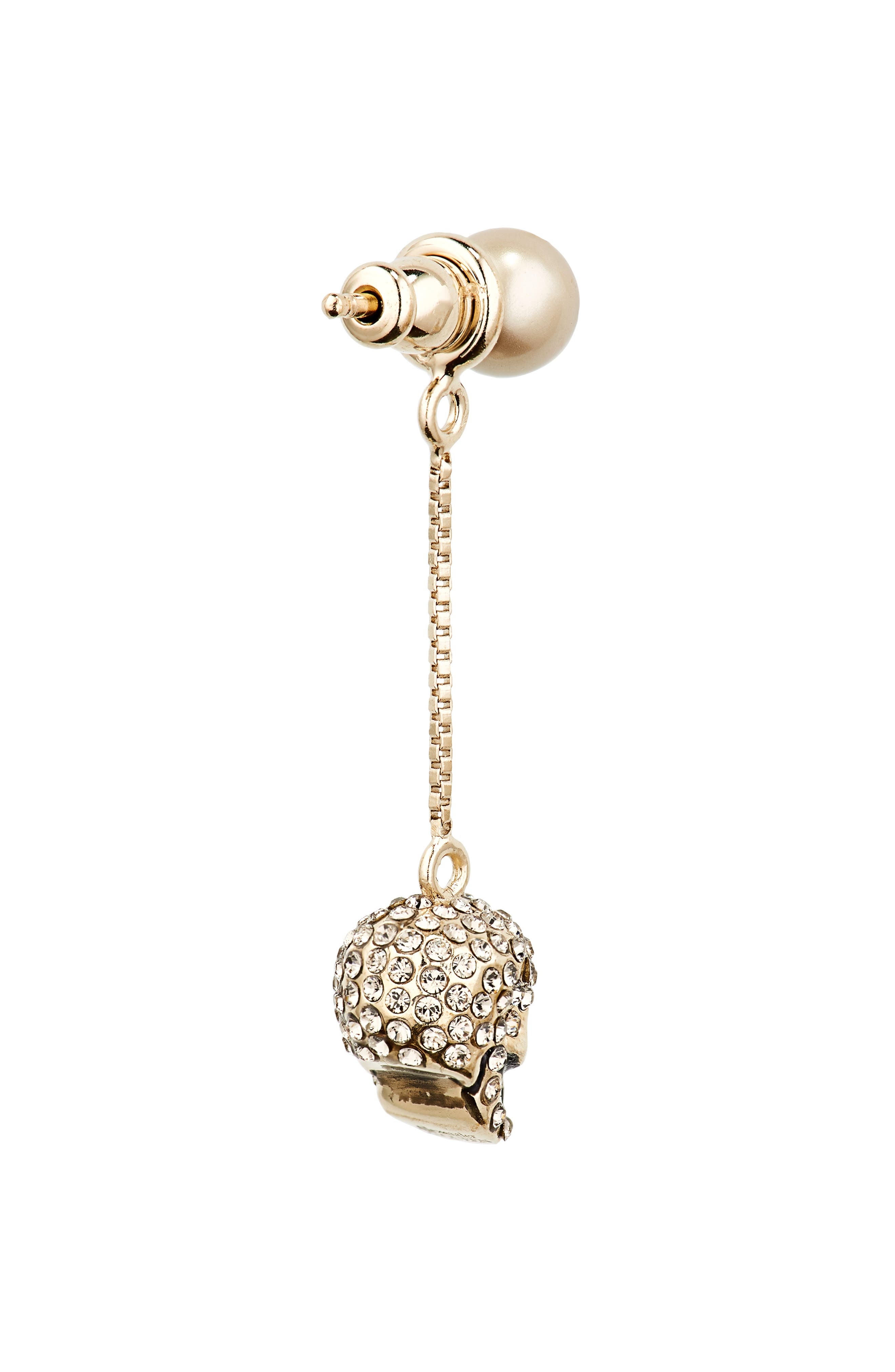 Alexander McQueen Pavé Skull Drop Earrings in 2080 0468/Mix at Nordstrom - 5