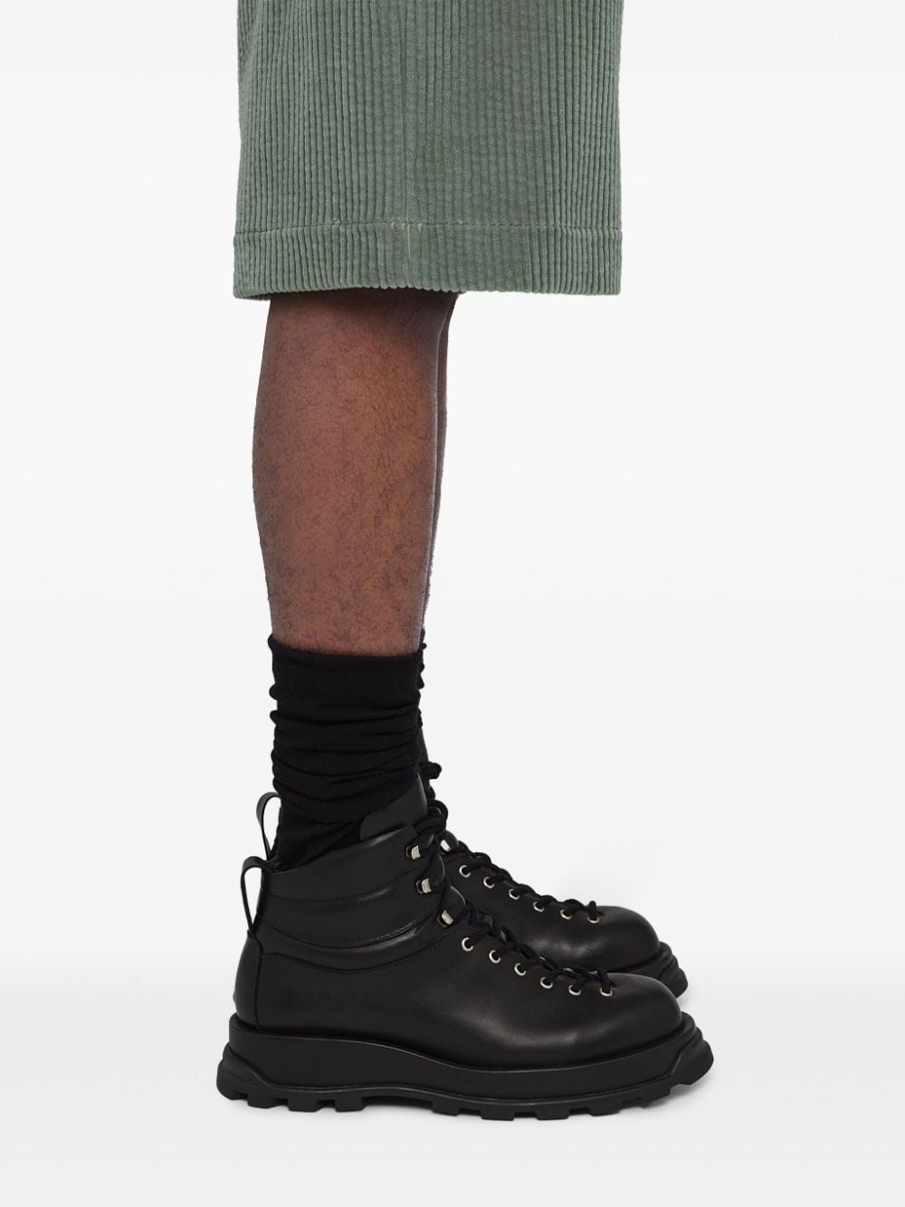 lace-up leather ankle boots - 6