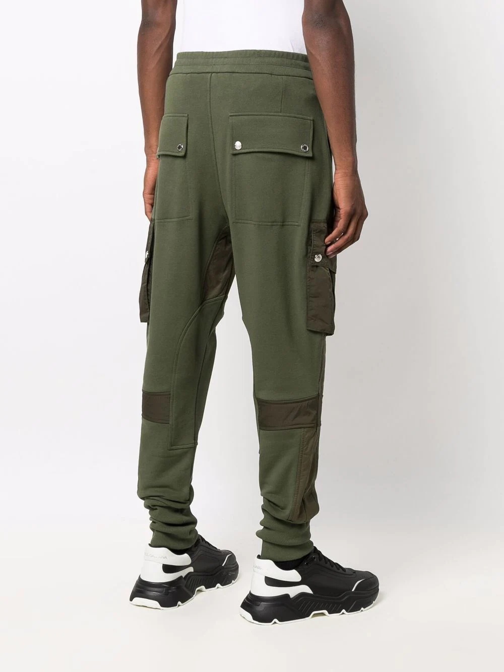 panelled cargo track pants - 4