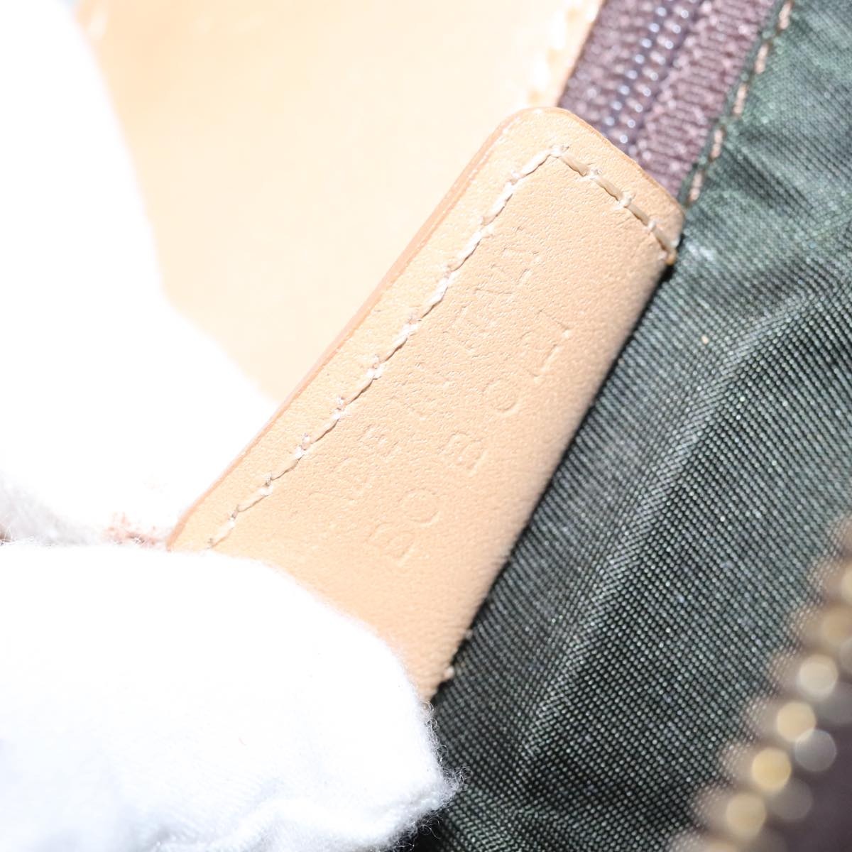 DIOR Trotter Canvas Hand Bag Beige Brown Gold - 12