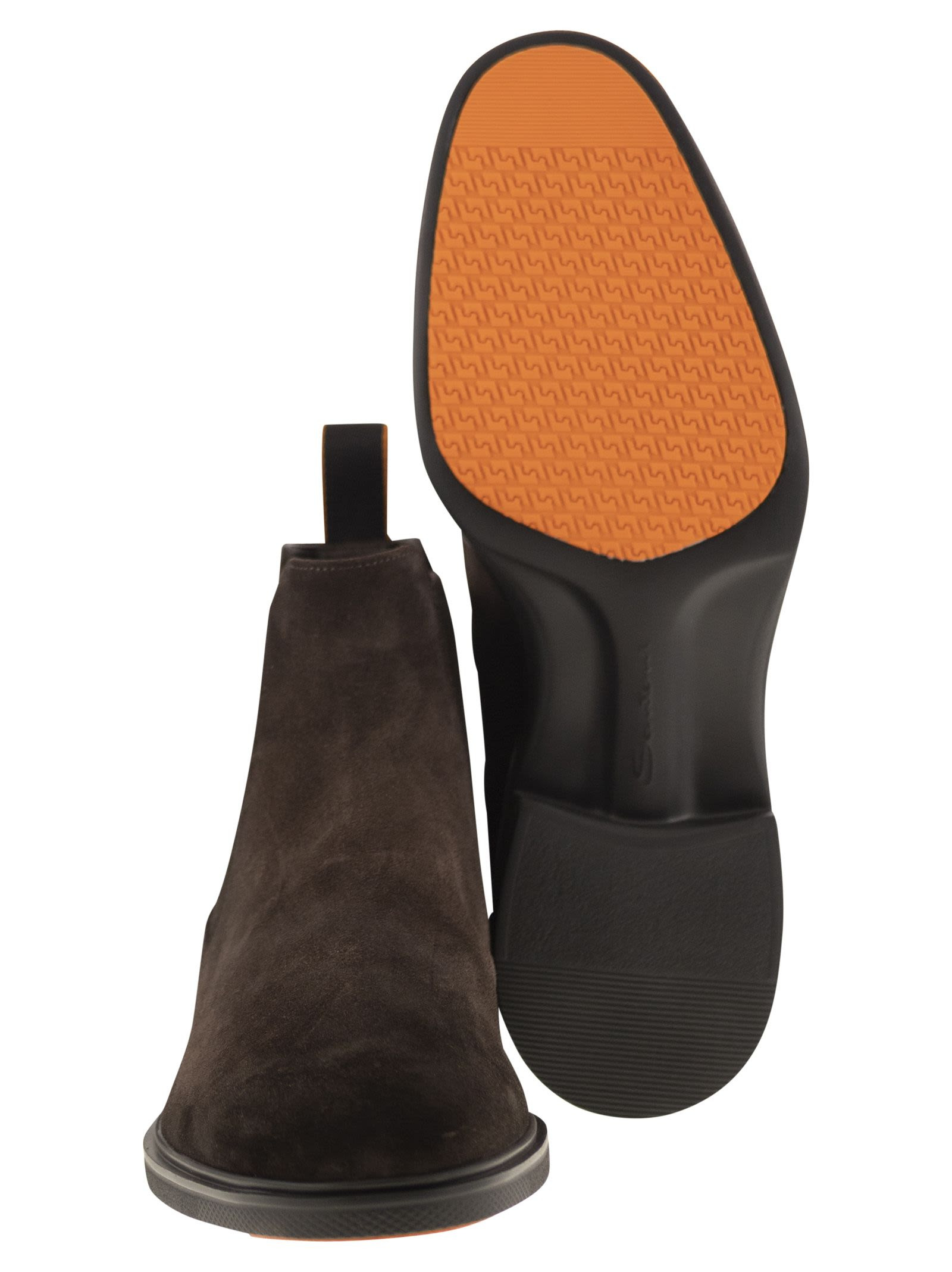 Santoni Men Easy Suede Ankle Boot - 5