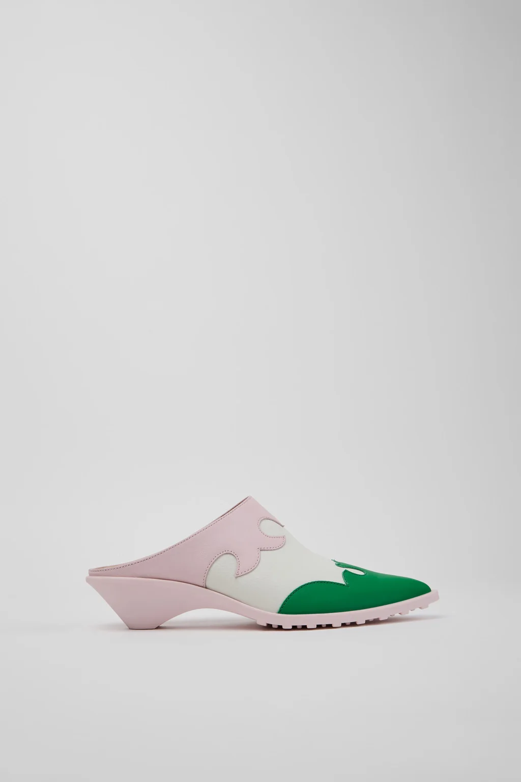 Anita Multicolor Leather Semi-Open Shoes for Women. - 1