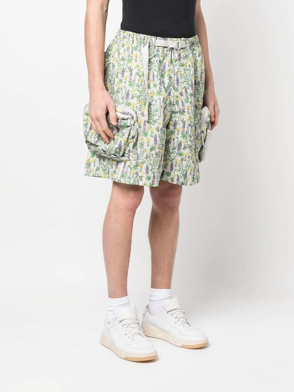 floral-print cargo shorts - 3