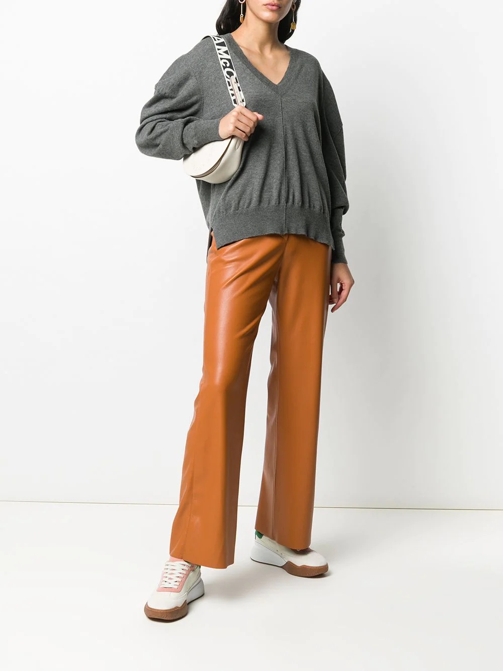 V-neck draped jumper - 2