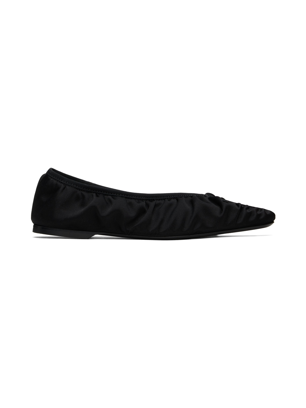 Black 'The Gathered' Ballerina Flats - 1