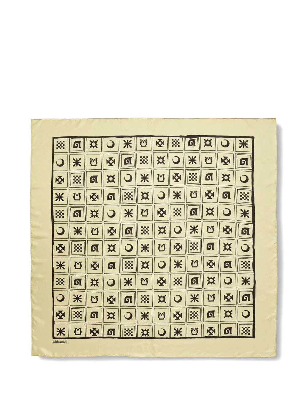 geometric-print scarf - 1