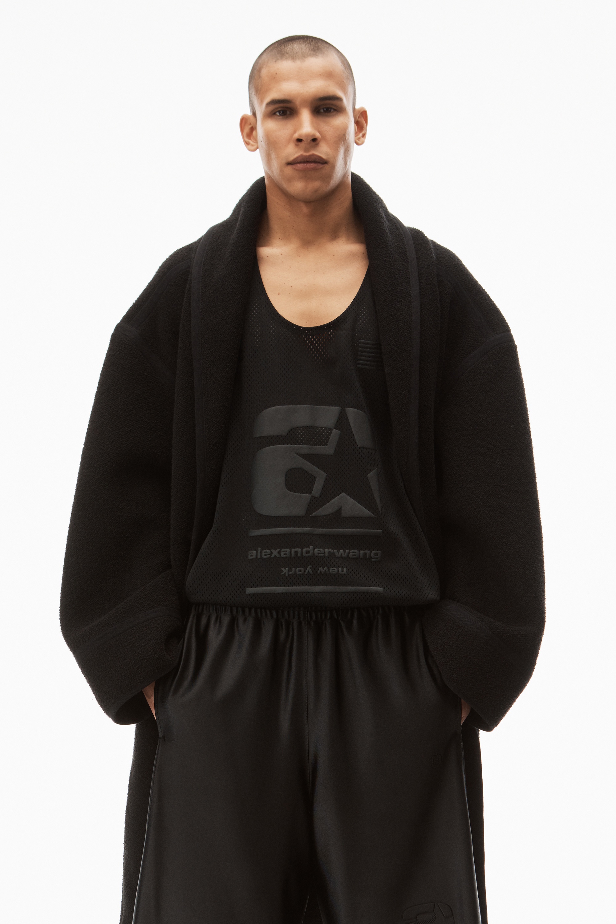 BASKETBALL SHORTS IN SATIN FAILLE JERSEY - 4