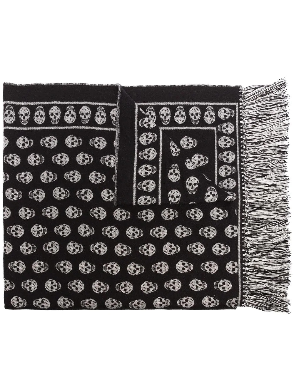 skull motif scarf - 1