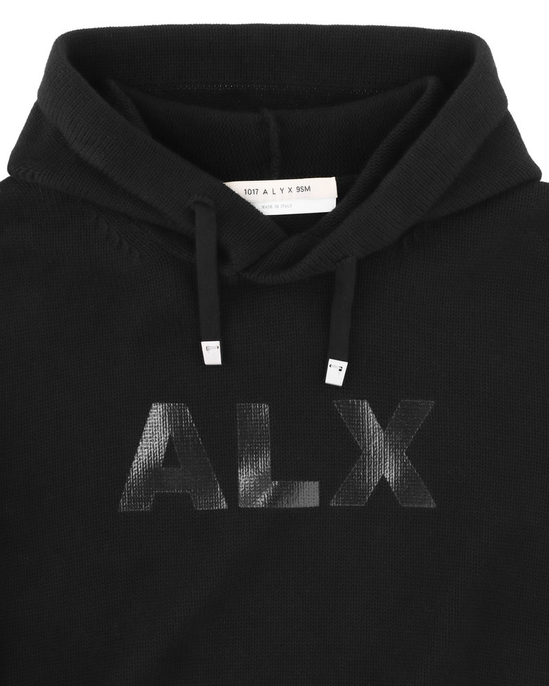 LOGO KNIT HOODED SWEATER 6