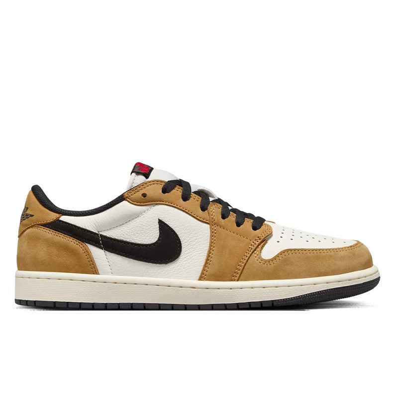 AIR JORDAN 1 LOW OG 'ROOKIE OF THE YEAR' - SAIL/ BLACK/ GOLDEN HARVEST/GYM RED - 1