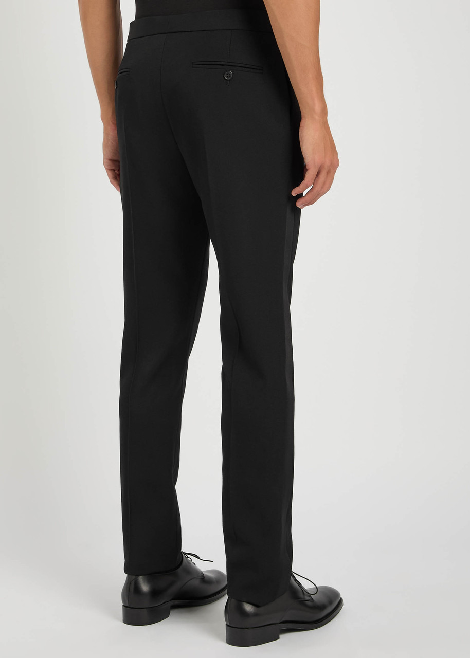 Saint Laurent Satin and Wool Slim-leg Trousers - 3