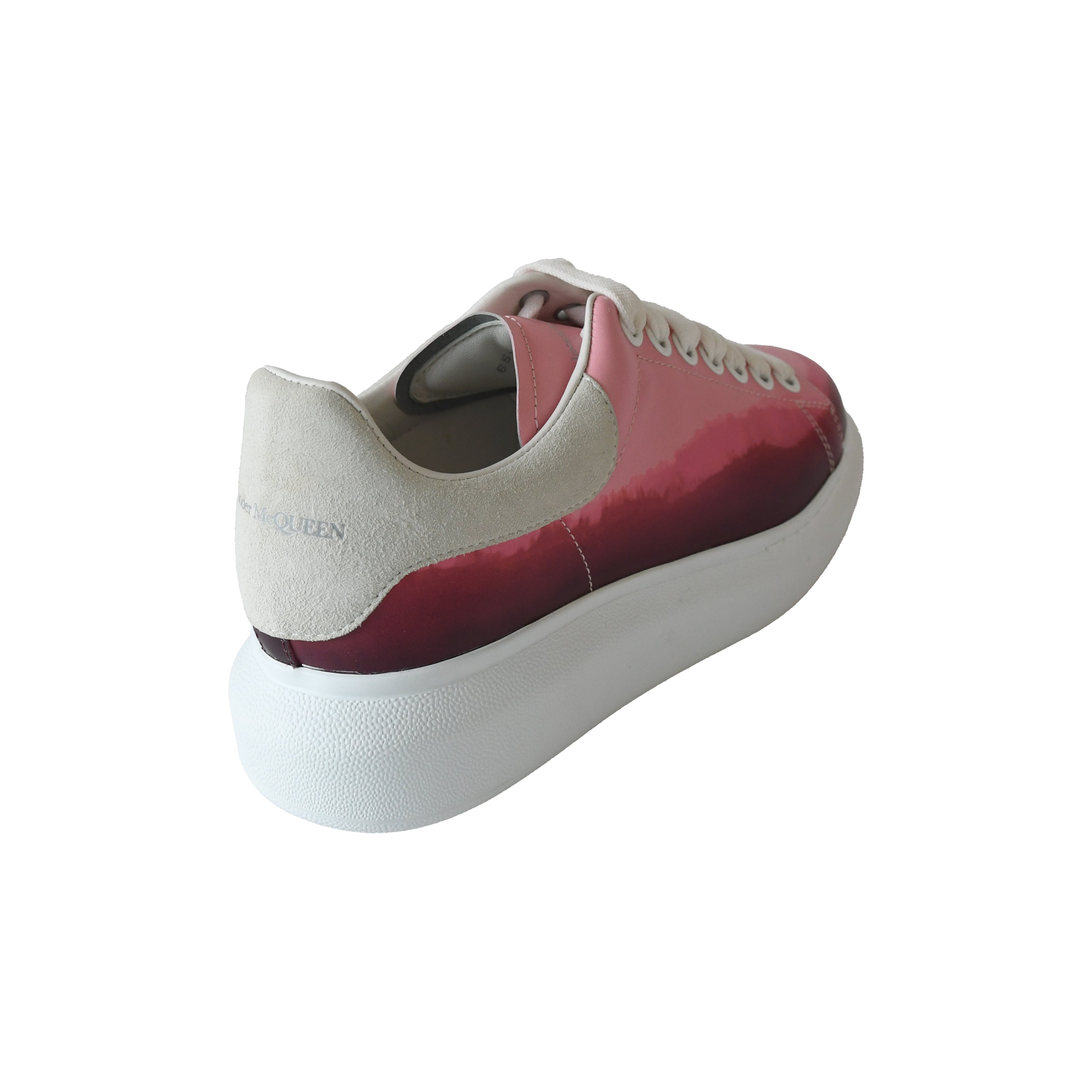 Alexander McQueen Oversized Dip Dye Leather Sneakers Pink - 3