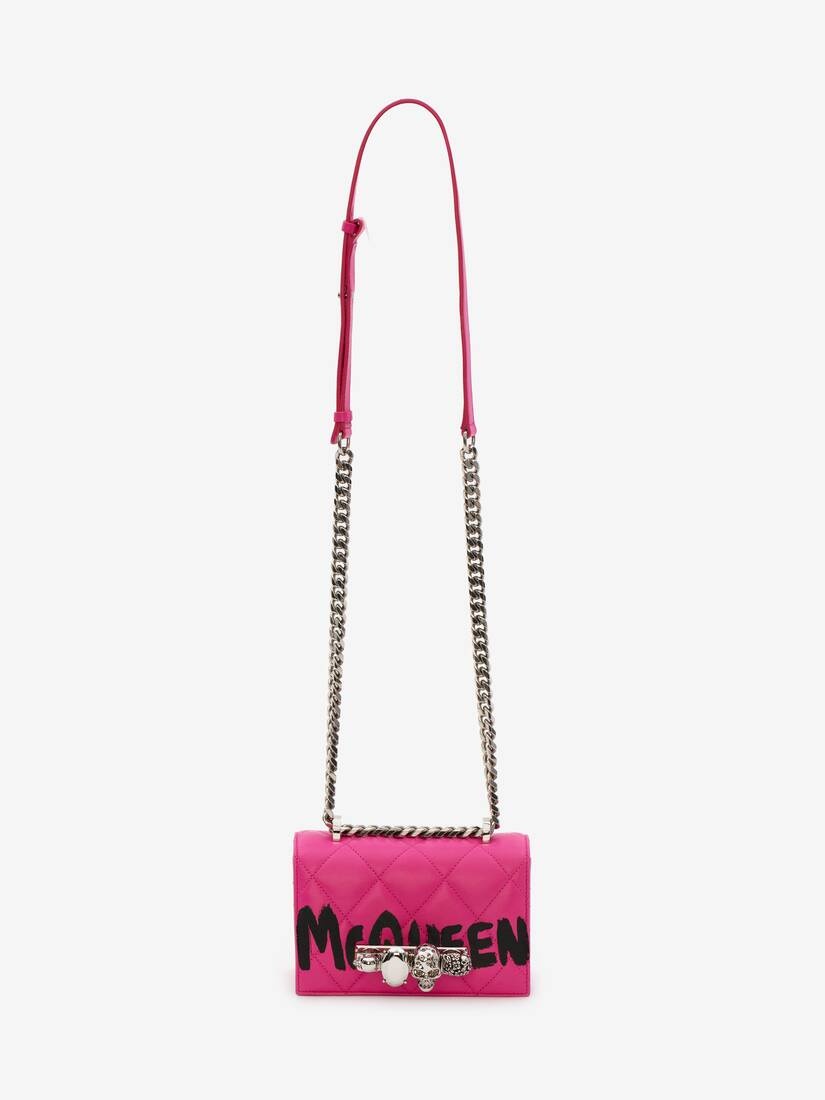 Mini Jewelled Satchel in Bobby Pink - 5
