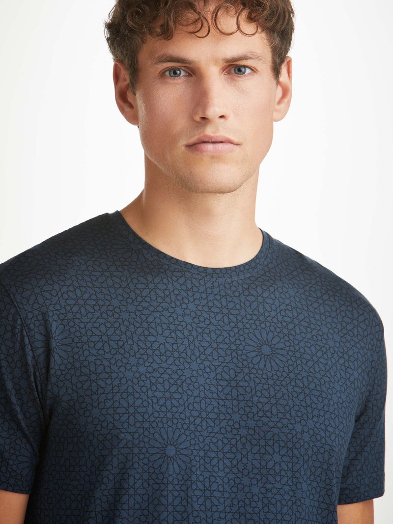 Men's T-Shirt London 12 Micro Modal Navy - 2