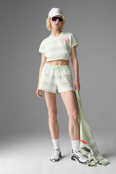 BOGNER Carline Sweat shorts in Light green/White outlook