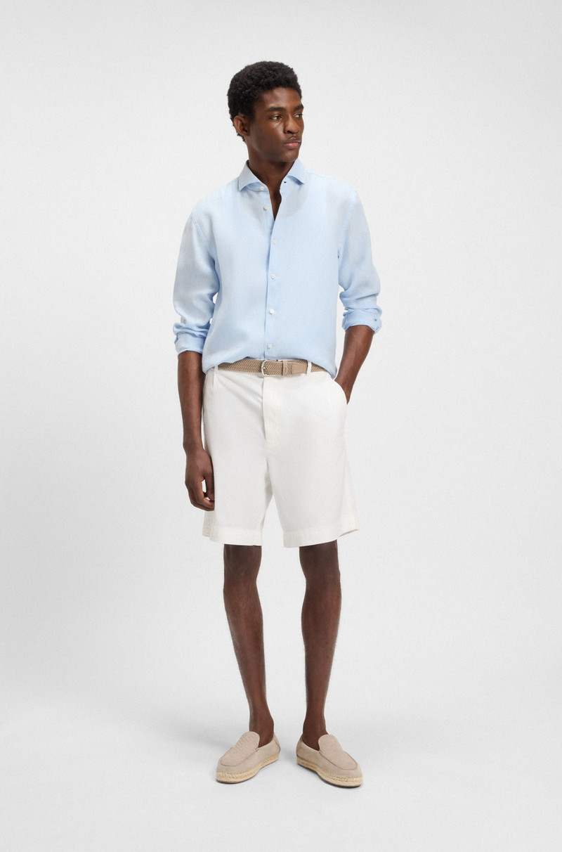 BOSS RELAXED-FIT SHORTS IN STRETCH-COTTON TWILL outlook