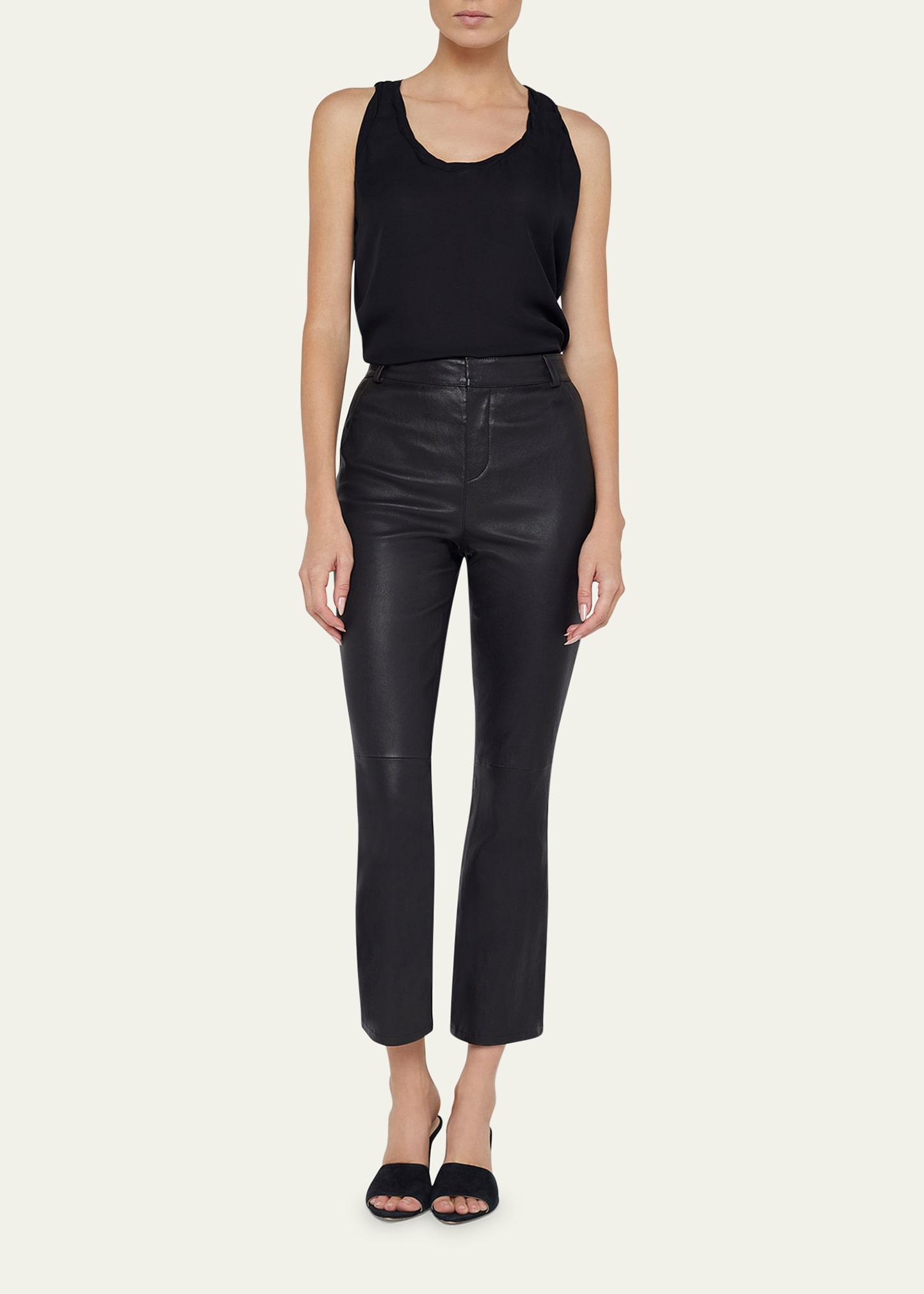 Ketra Baby Bootcut Leather Trousers - 2