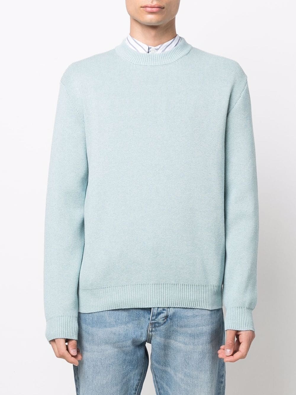 crew-neck ribbed-knit jumper - 4