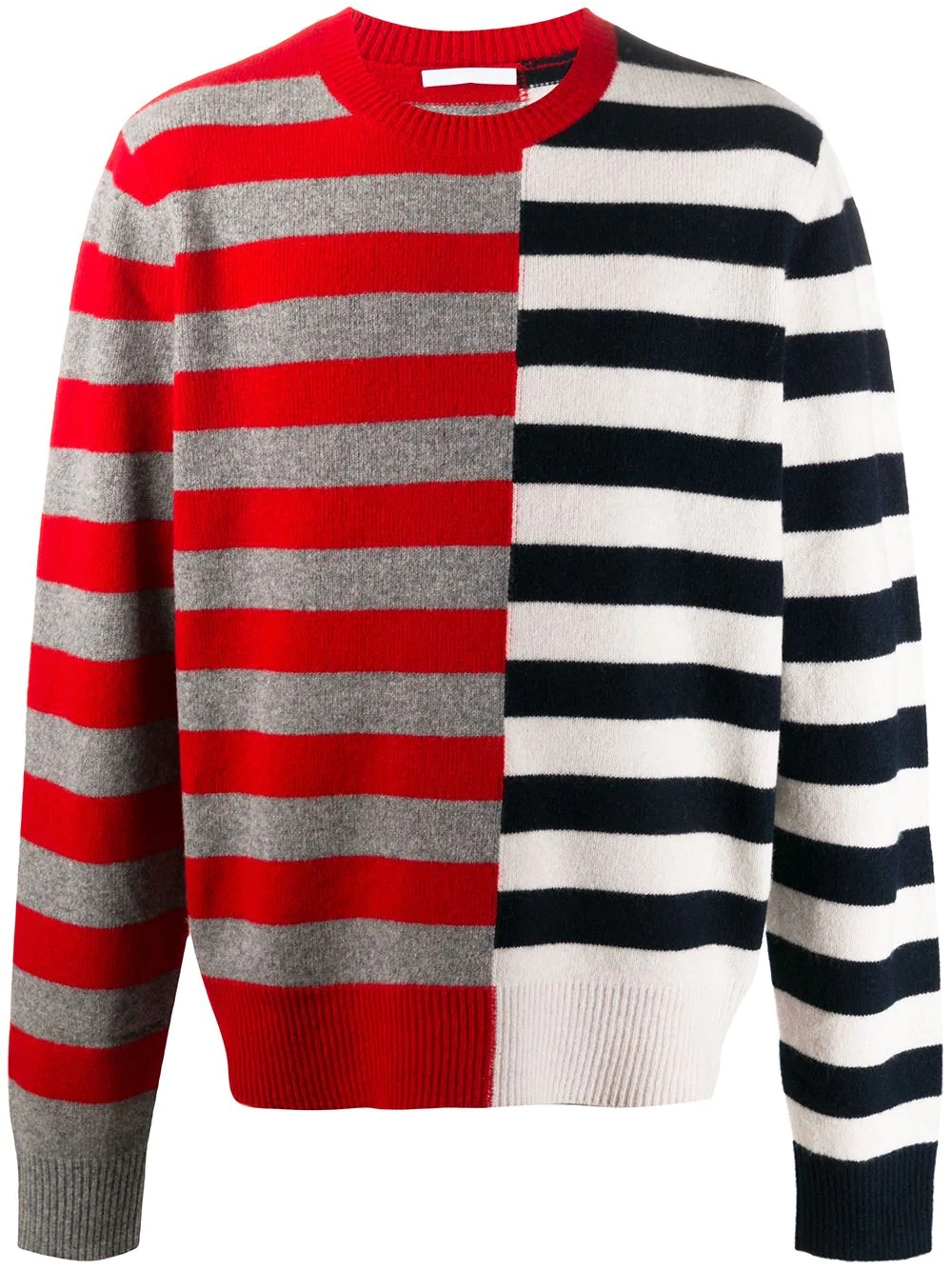 colour-block striped jumper - 1