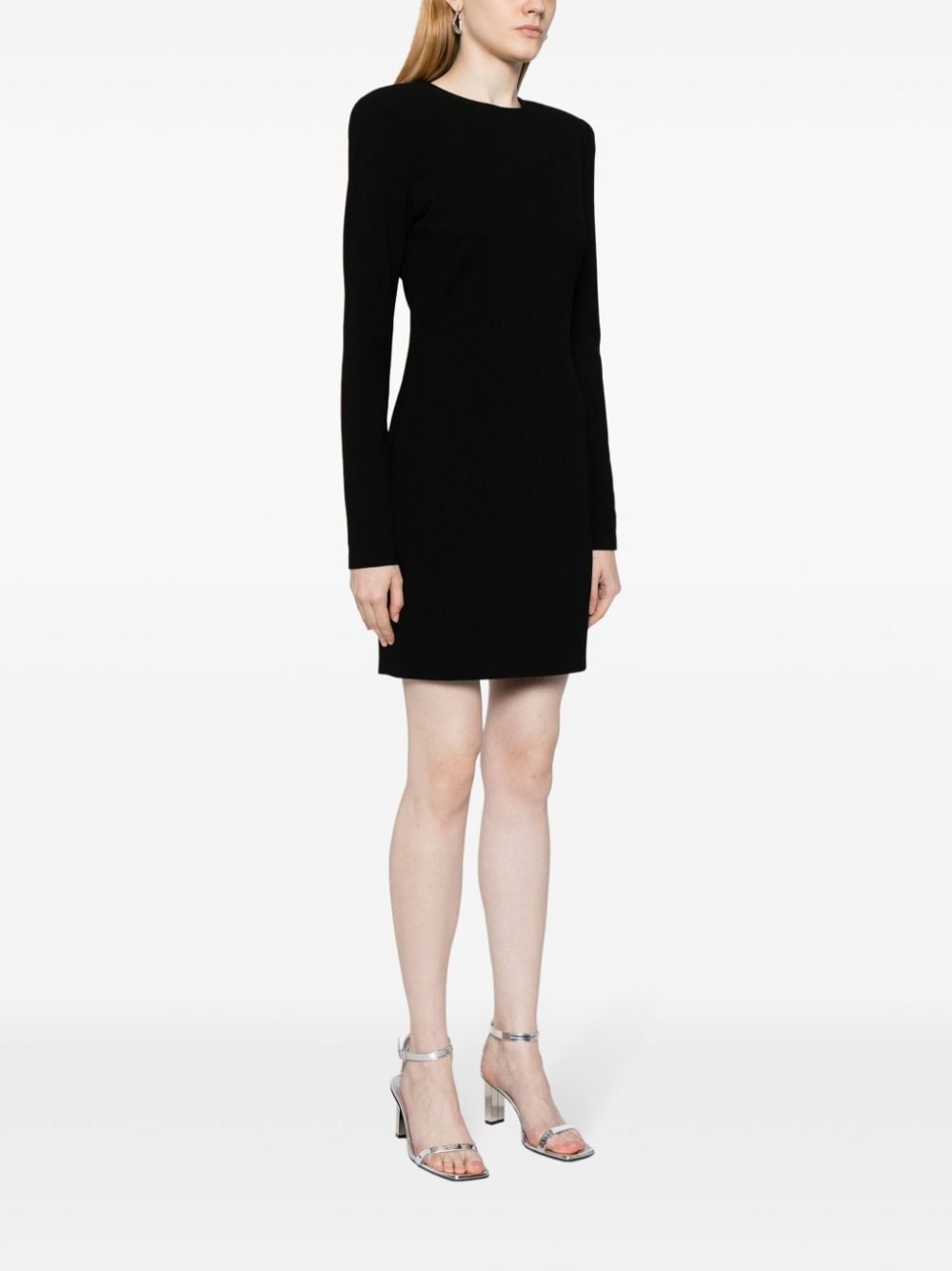 crepe virgin-wool blend minidress - 3