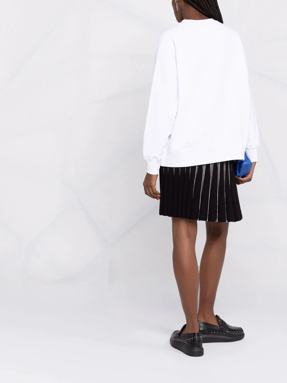 logo-print crew neck sweatshirt - 6