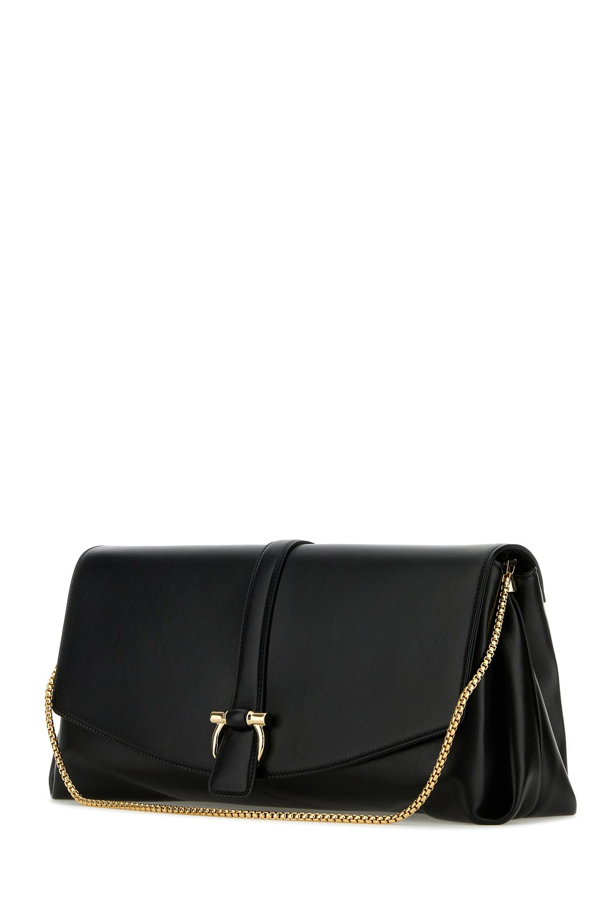 Black leather large crossbody bag - 2