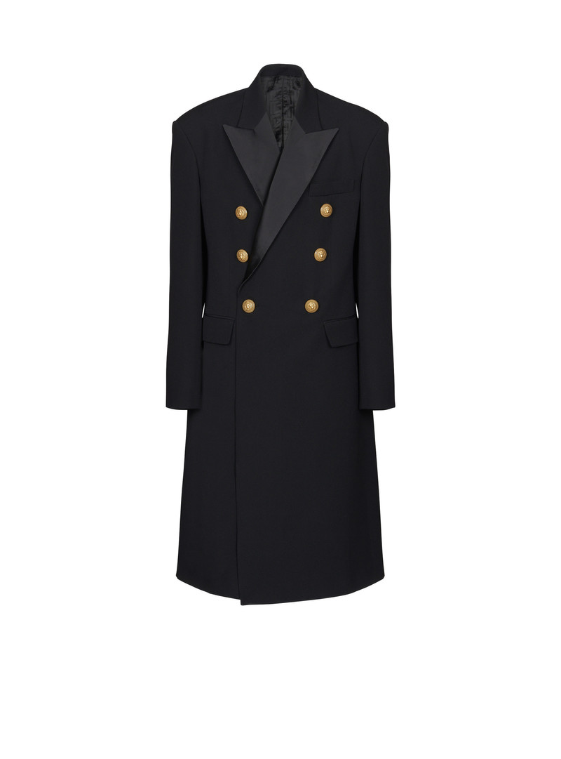 Long military-style coat 1