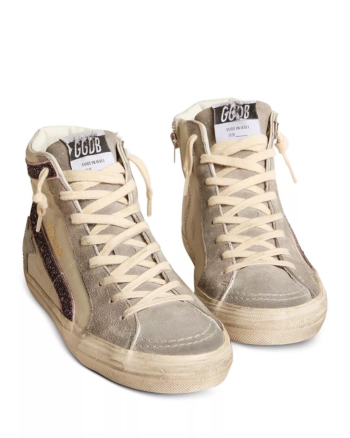 Women's Slide Classic Star & Glitter Wave High Top Sneakers - 2