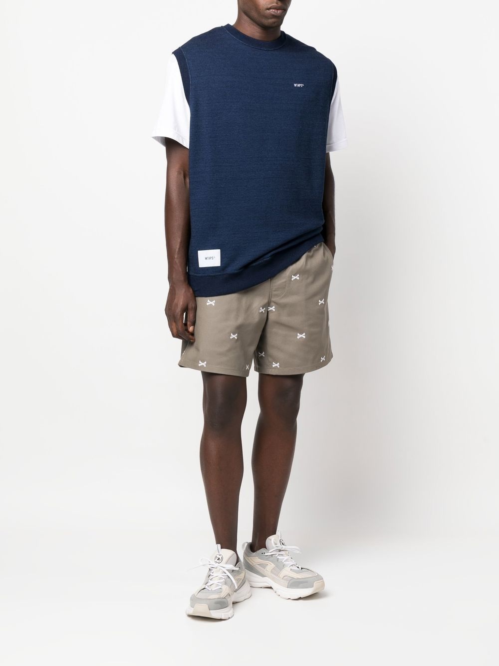 Seagull 01 embroidered track shorts - 2