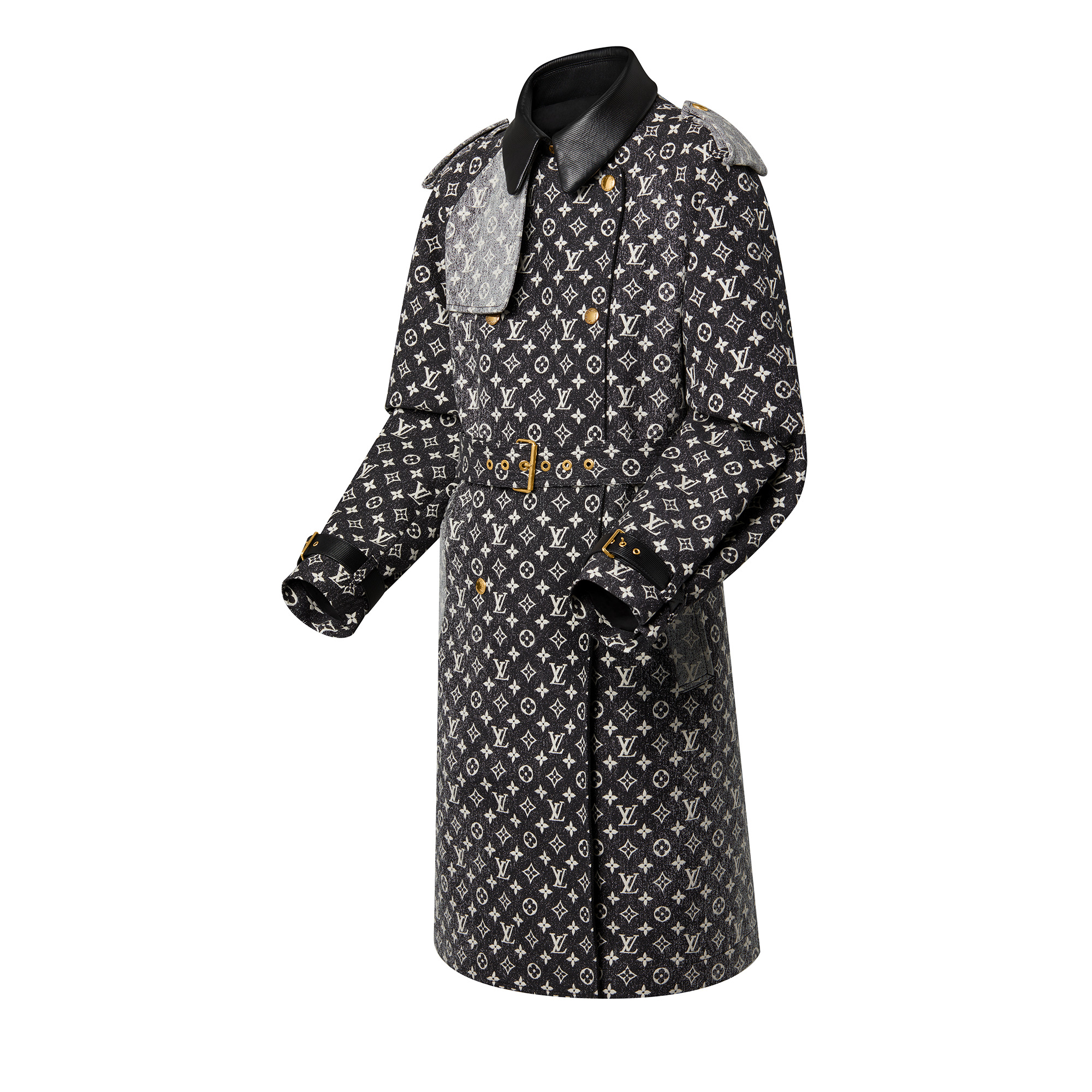 Monogram Denim Trench Coat - 2