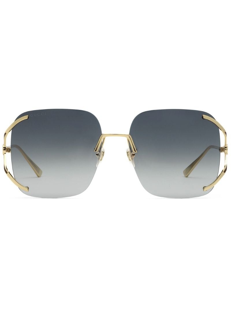 square metal sunglasses - 1