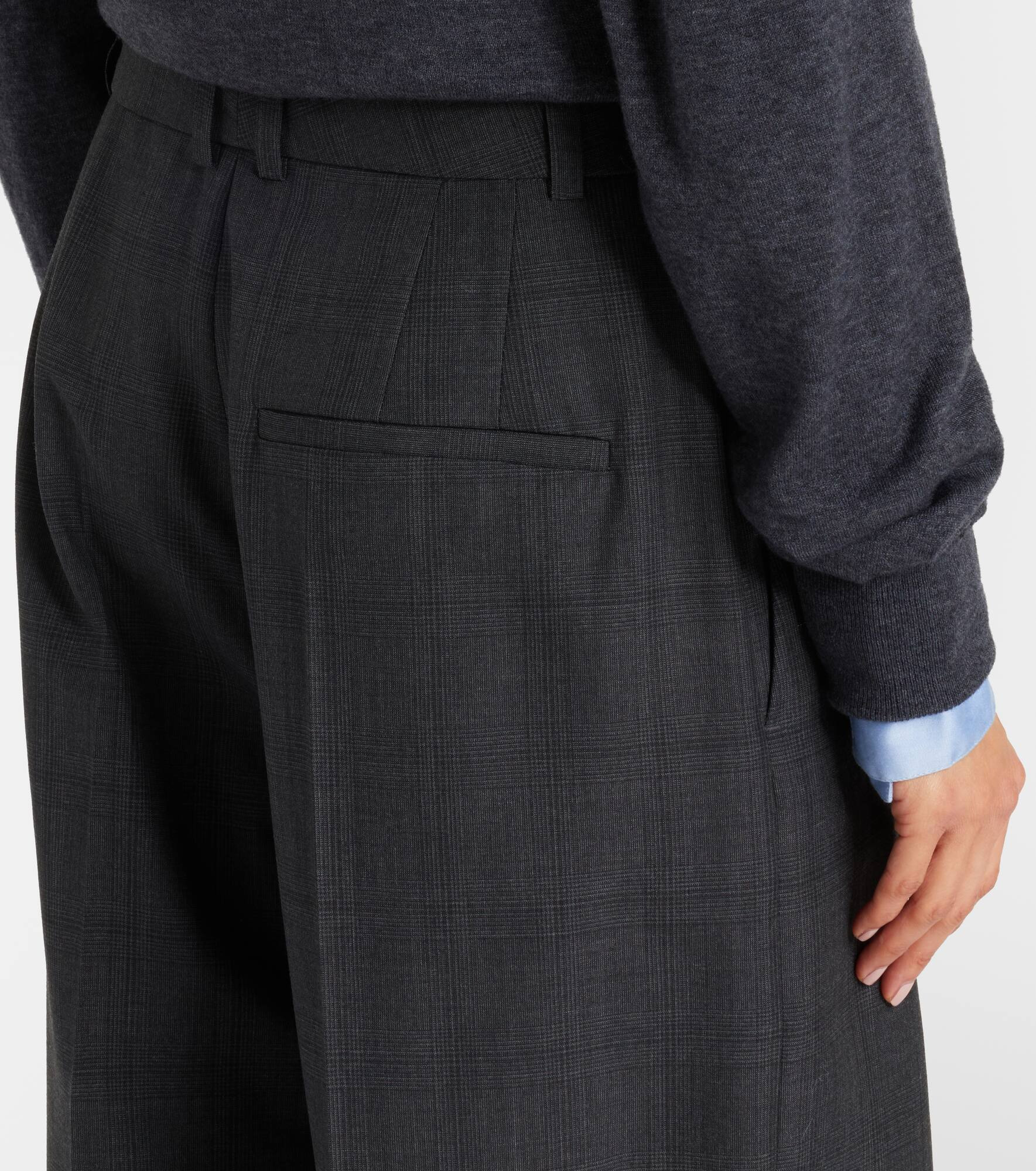 Brickell plaid wide-leg pants - 6