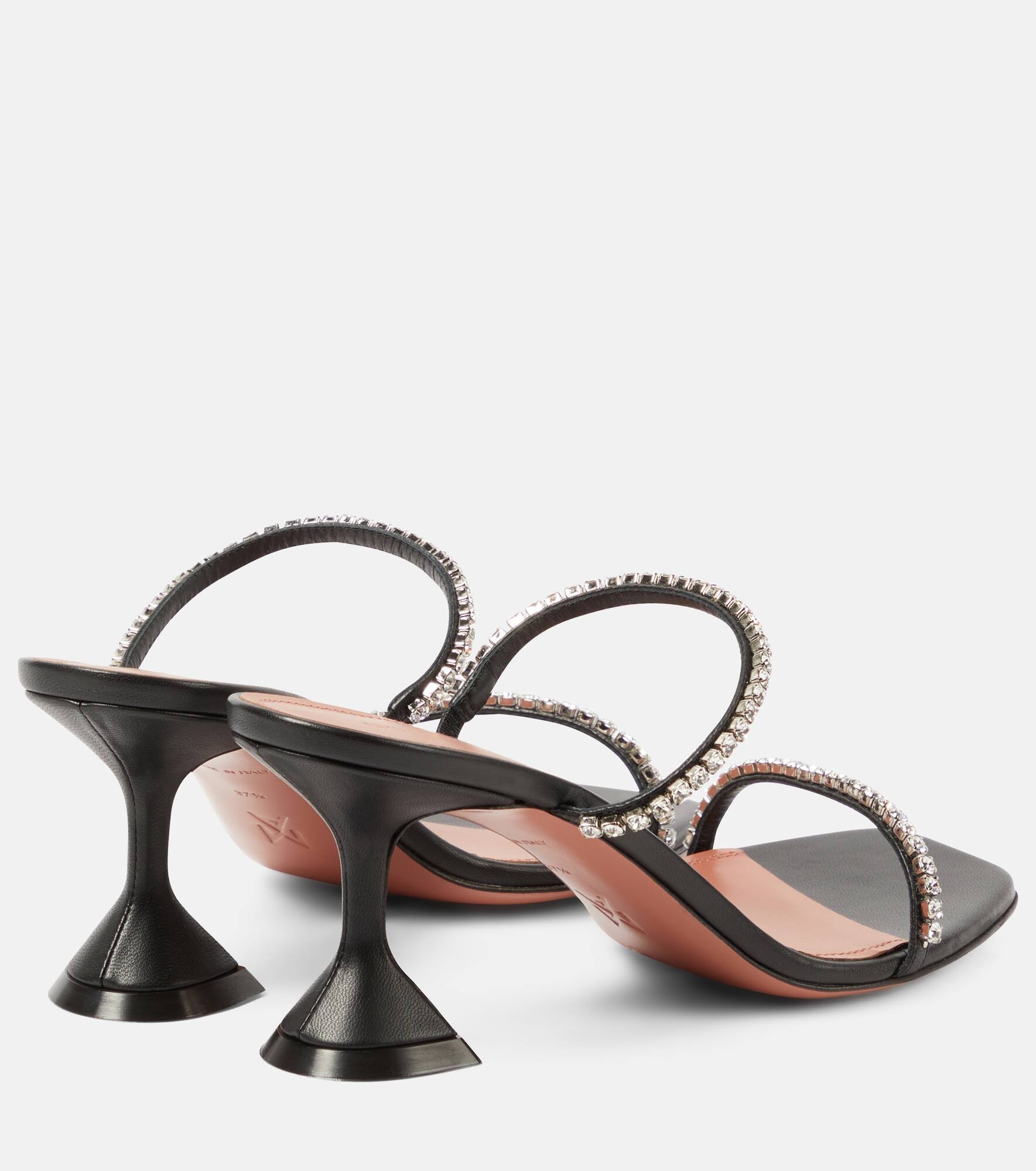 Gilda 70 embellished leather mules - 3