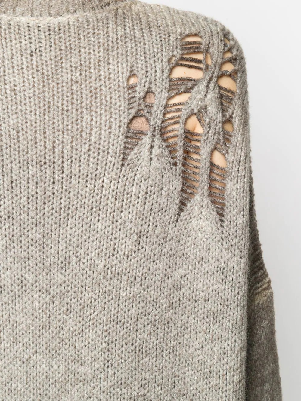 distressed knit jumper - 5