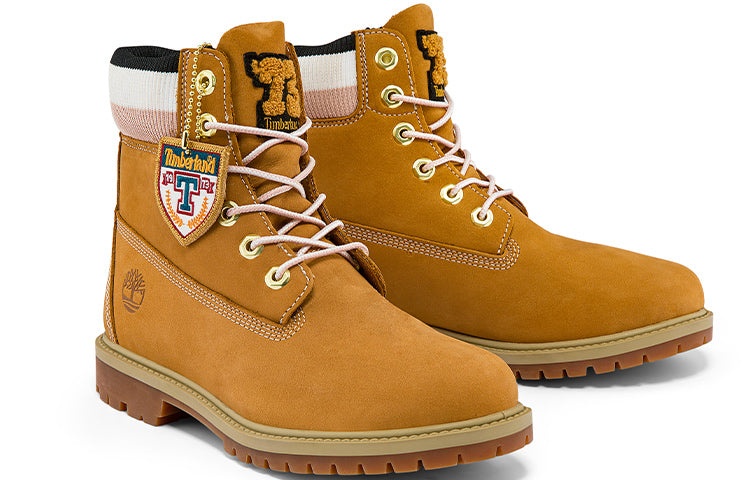 (WMNS) Timberland 6 Inch Heritage Premium Waterproof Boots 'Wheat Nubuck and Stripes' A2R3GW - 4