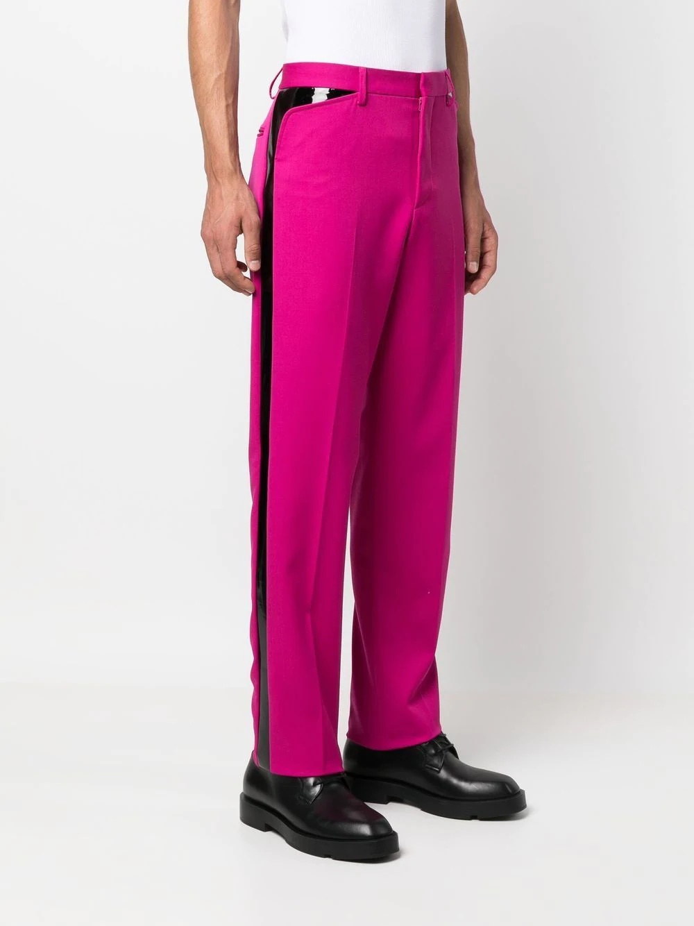 mid-rise straight-leg trousers - 3