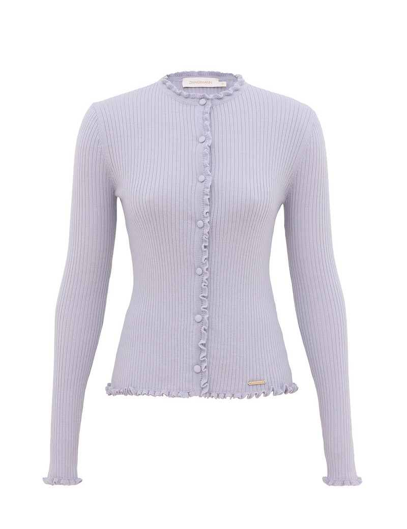 MERINO RUFFLE CARDIGAN 1