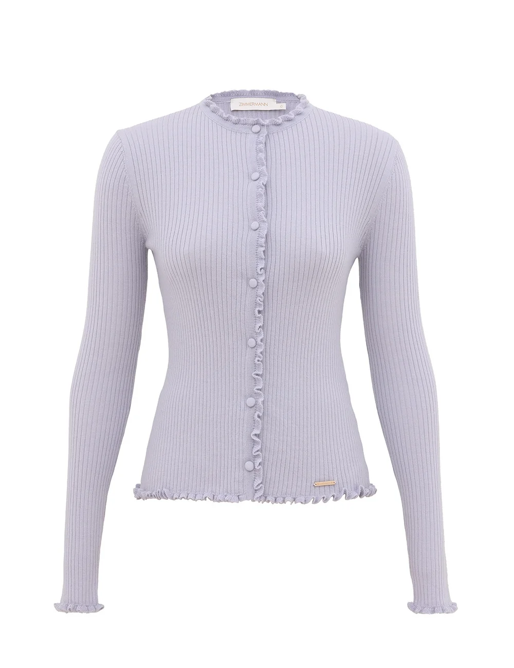 MERINO RUFFLE CARDIGAN - 1